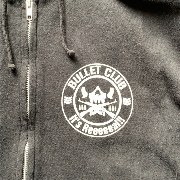 NJPW Bullet Club zip up hoodie XL - Picture 2 of 7